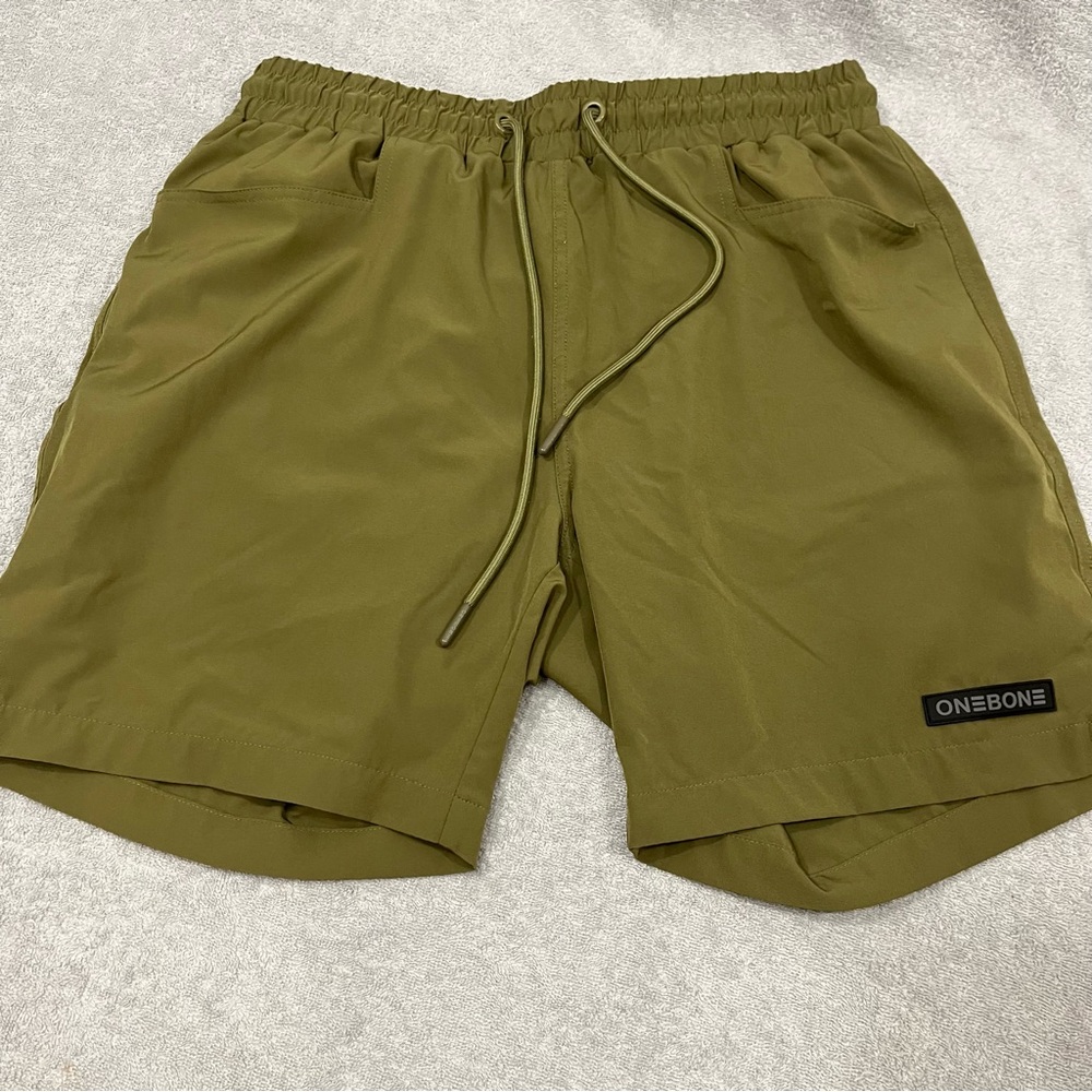 One Bone Shorts Mens Size A 30 Medium Green Hybrid Swim Outdoors Casual Stretch